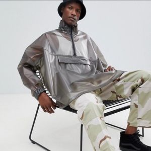 ASOS windbreaker in transparent gray